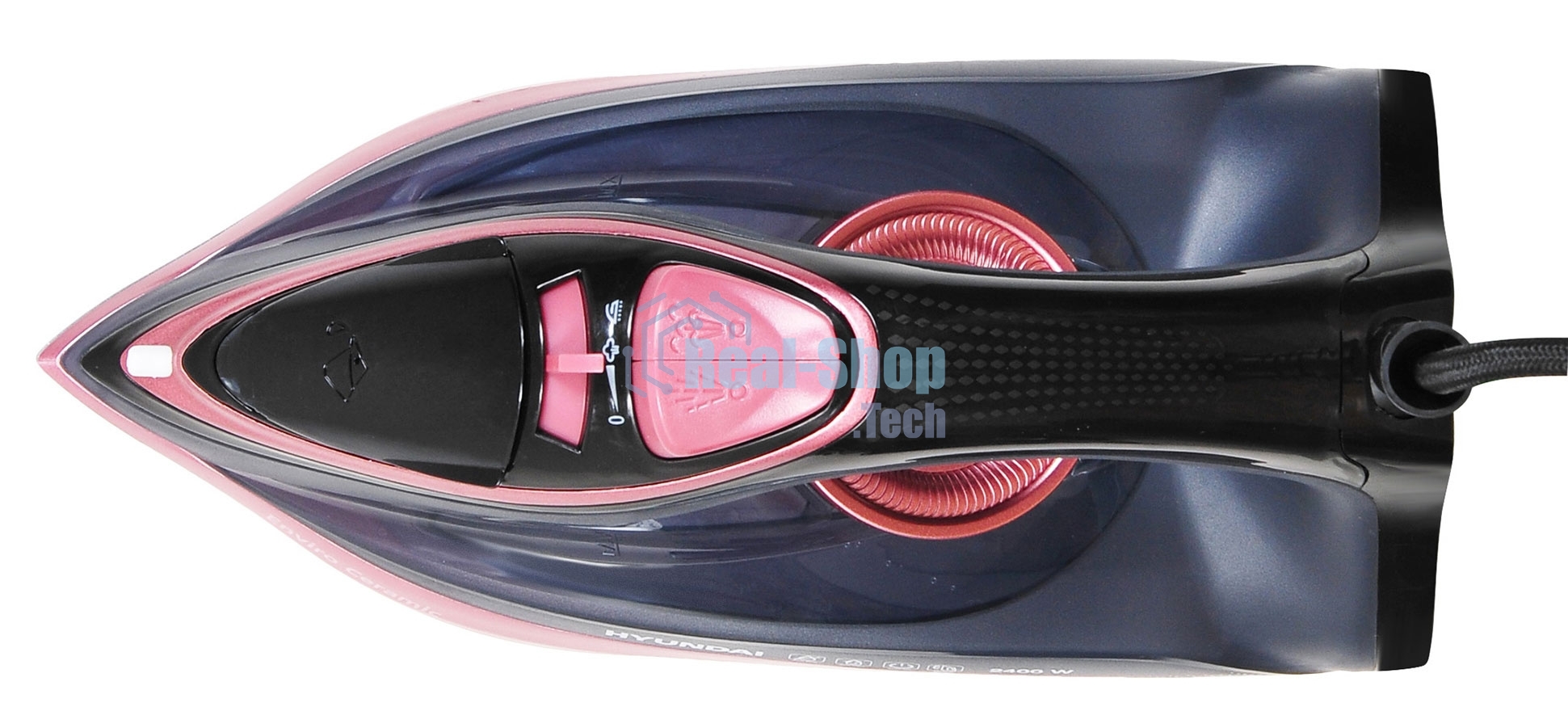 Утюг Hyundai H-SI01623 2400Вт черный/розовый