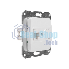 Розетка компьютерная Kranz RJ45 DEA с/у мех. белый