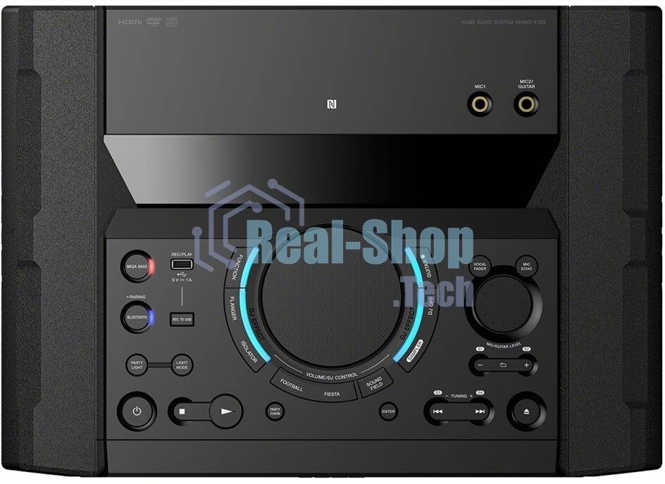 Минисистема Sony Shake-X10 черный 1200Вт CD CDRW DVD DVDRW FM USB BT