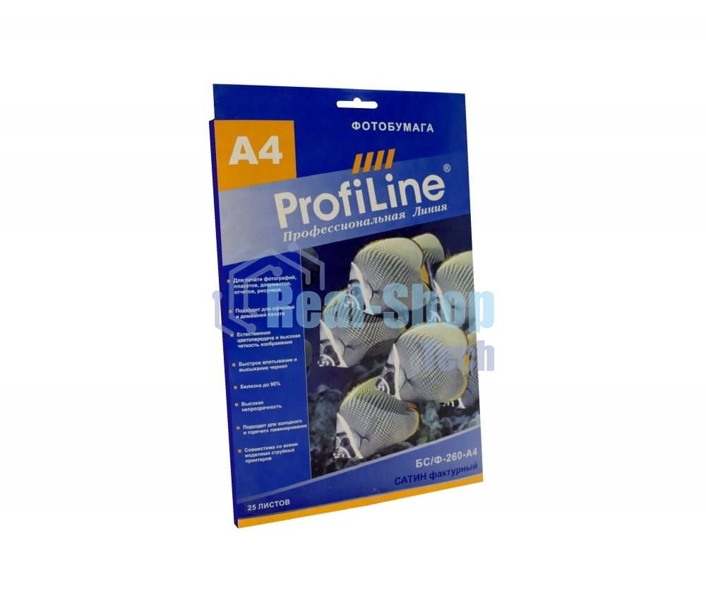 БС/Ф-260-А4-25 Фотобумага микропористая ProfiLine фактурный сатин, 260 г/м2, А4, 25 л, 2880 dpi