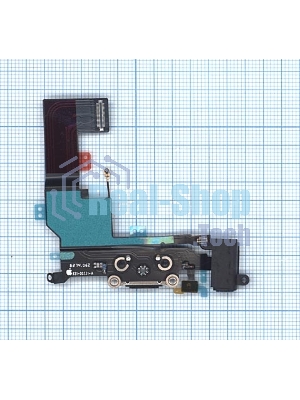 Шлейф разъема питания с аудио-разъемом для iPhone SE черный