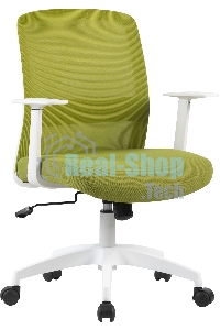 Кресло компьютерное Cactus CS-WMC333-GN салатовый, сиденье салатовый, сетка/ткань, низк.спин. крестов. пластик, пластик белый