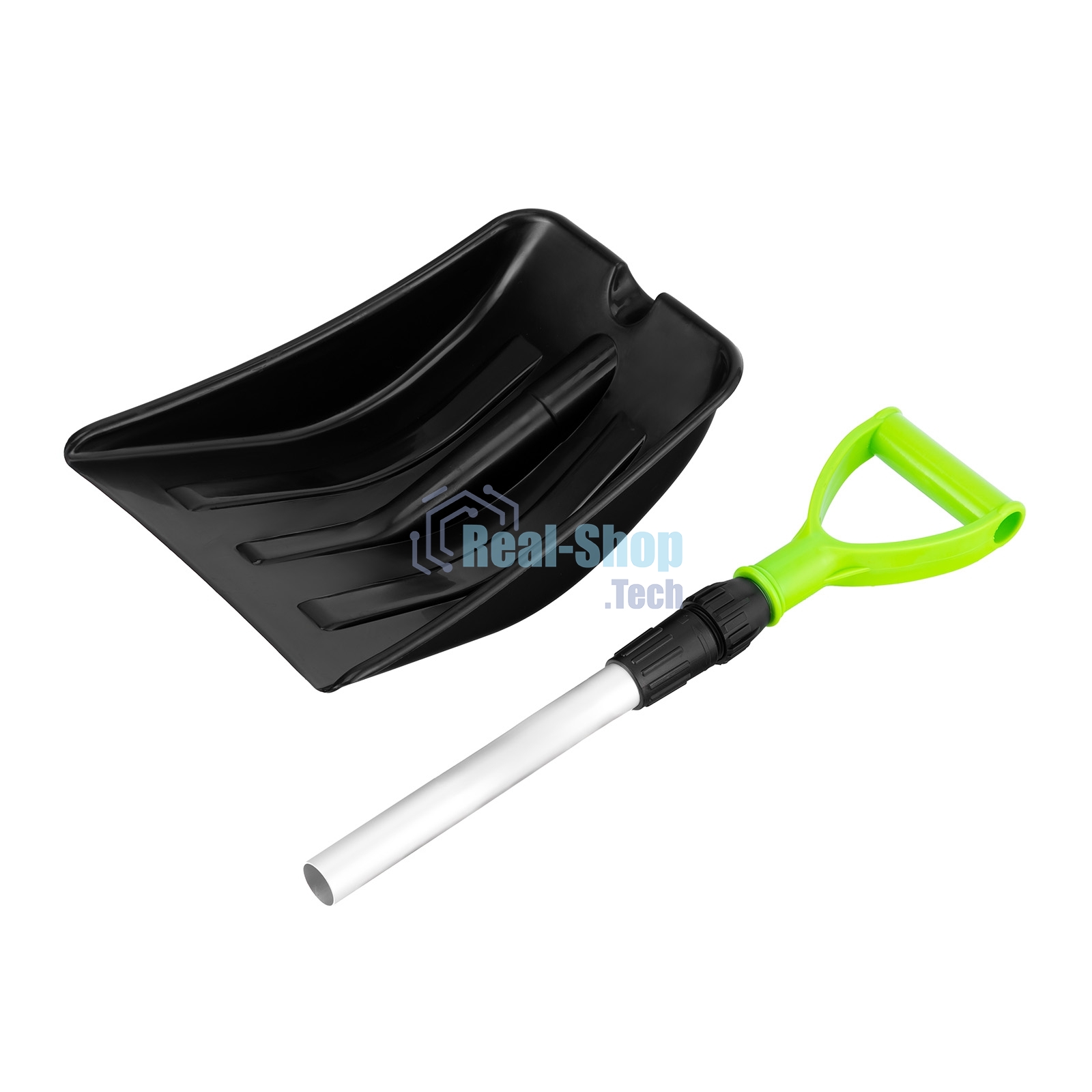 Лопата для уборки снега, полипропилен, 260х340х720-915 мм, телескопический черенок, BASE Palisad