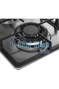 Варочная поверхность MONSHER MSG 33 Acier, газ, High-Tech, 29 см, автоматический электроподжиг, газ-контроль, форсунки под сжиженый газ, SABAF конфорки, чугунные решетки, нержавеющая сталь