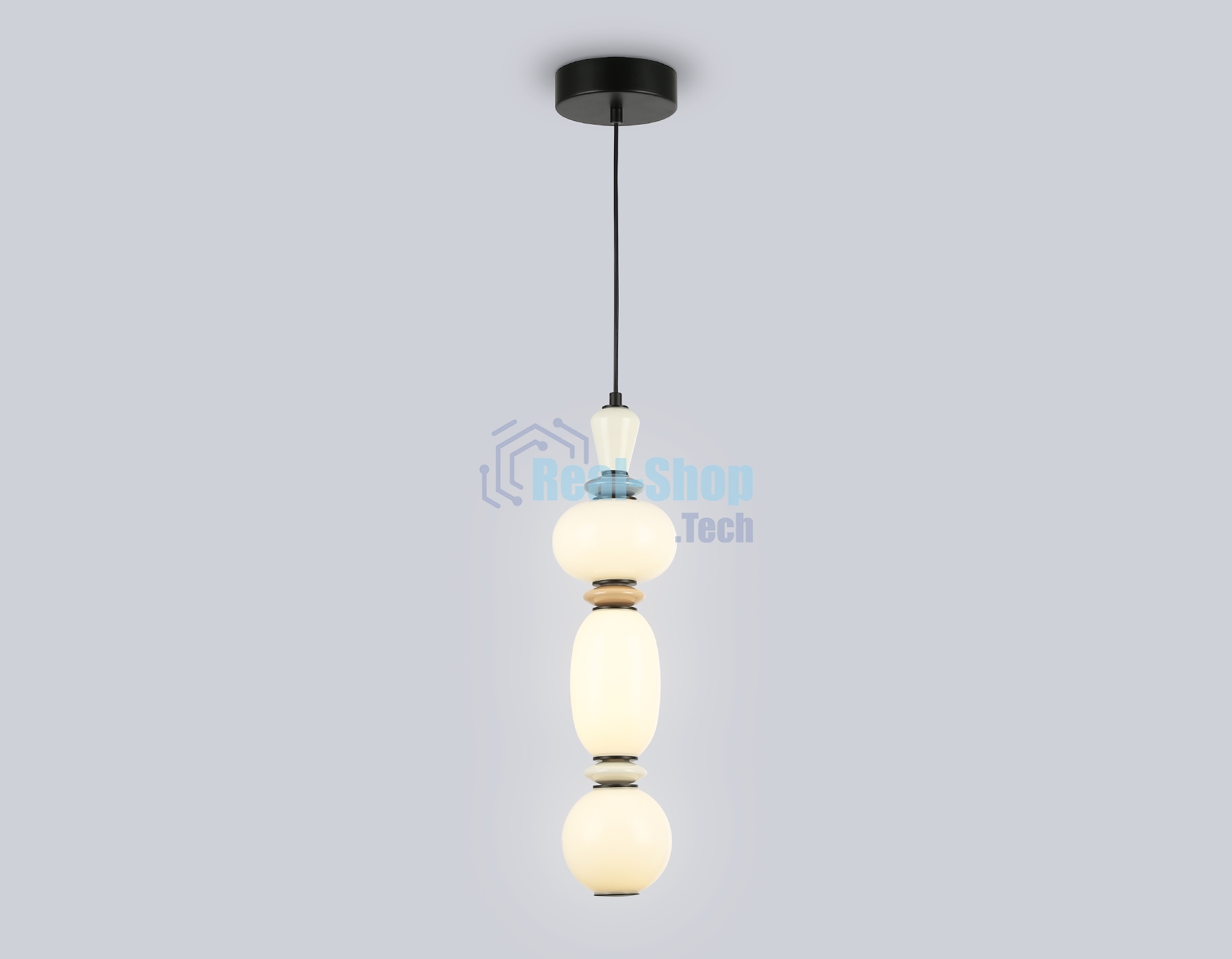 Светильник Ambrella light LH53142 BK/WH черный/белый 15W 3000K D140*1760