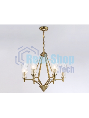 Светильник Ambrella light TR3231/6 BS/FR латунь/белый матовый E14*6 max 40W D610*585