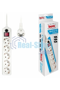 Сетевой фильтр Buro 500SH-5-W 5 м (5 розеток) белый (коробка)