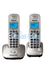Телефон беспроводной (DECT) Panasonic KX-TG2512RUN (платиновый) Доп трубка в комплекте,АОН, Caller ID,спикерфон на трубке,полифония