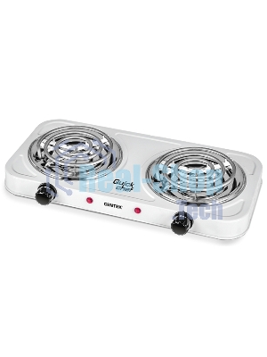 Плита настольная электрическая Centek CT-1509 (белая) 2конфорки ТЭН 140мм, 2000Вт, индикатор работы, усиленный корпус