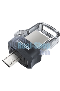 Флешка USB 128Gb SanDisk Ultra Android Dual OTG, m3.0/USB 3.0, черный