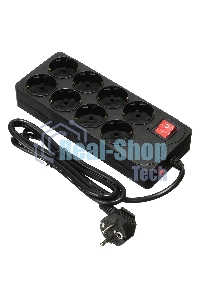 Сетевой фильтр Buro 800SH-1.8-B 1.8 м (8 розеток) черный (коробка)