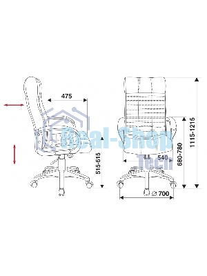 Кресло Бюрократ KB-10/BLACK черный, экокожа