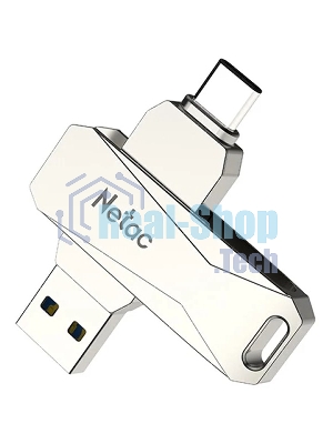 Флешка USB Netac U782C dual USB 3.0+TypeC 64Gb, retail version