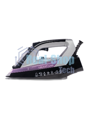 Утюг Galaxy Line GL 6128 фиолетовый/черный, 2200 Вт, 30 г/мин, 140 г/мин, 150 мл