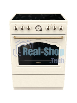Плита электрическая Gorenje GECS6B70CLI бежевая, конфорок 4 электрических, духовка 71 л, 60 см x 85 см x 60 см