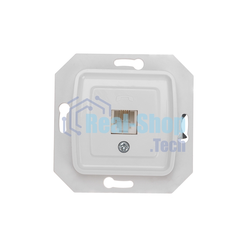 Розетка телефонная Kranz RJ11 DEA с/у мех. бел