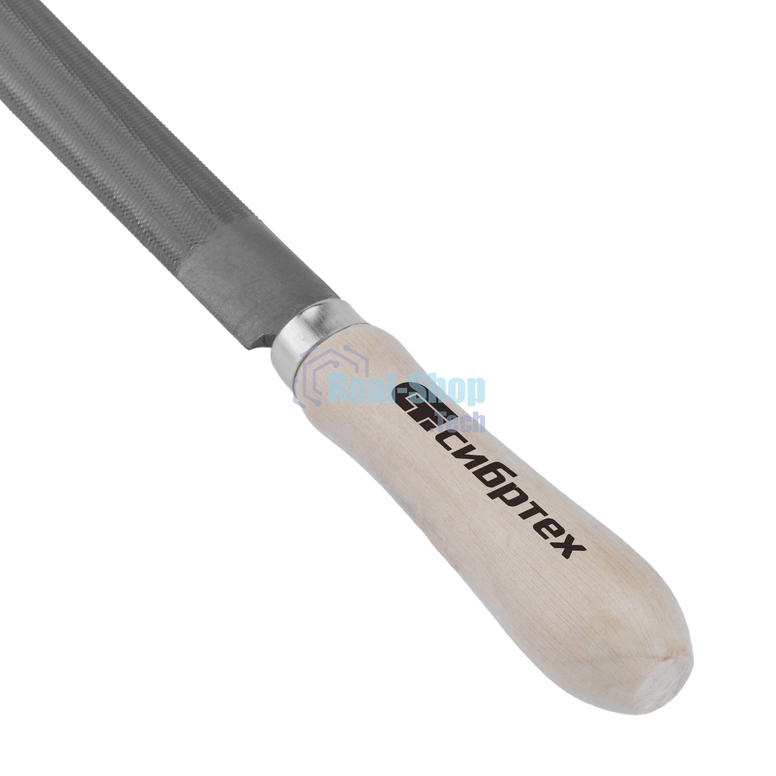 Напильник Сибртех, 200 мм, полукруглый, деревянная ручка