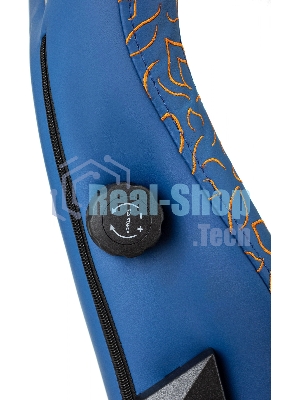 Кресло игровое Knight Craft Dragon синий эко.кожа крестов. металл