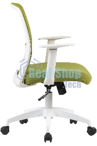 Кресло компьютерное Cactus CS-WMC333-GN салатовый, сиденье салатовый, сетка/ткань, низк.спин. крестов. пластик, пластик белый