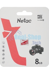 Флеш карта Netac P500 ECO MicroSDHC 8Gb C10 NT02P500ECO-008G-S