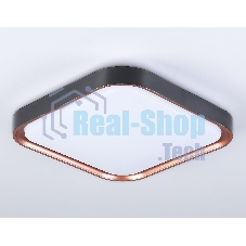 Потолочный светодиодный светильник Ambrella light FZ1271 BK/PGD черный/розовое золото 27W 5000K 350*350*60 (Без ПДУ)