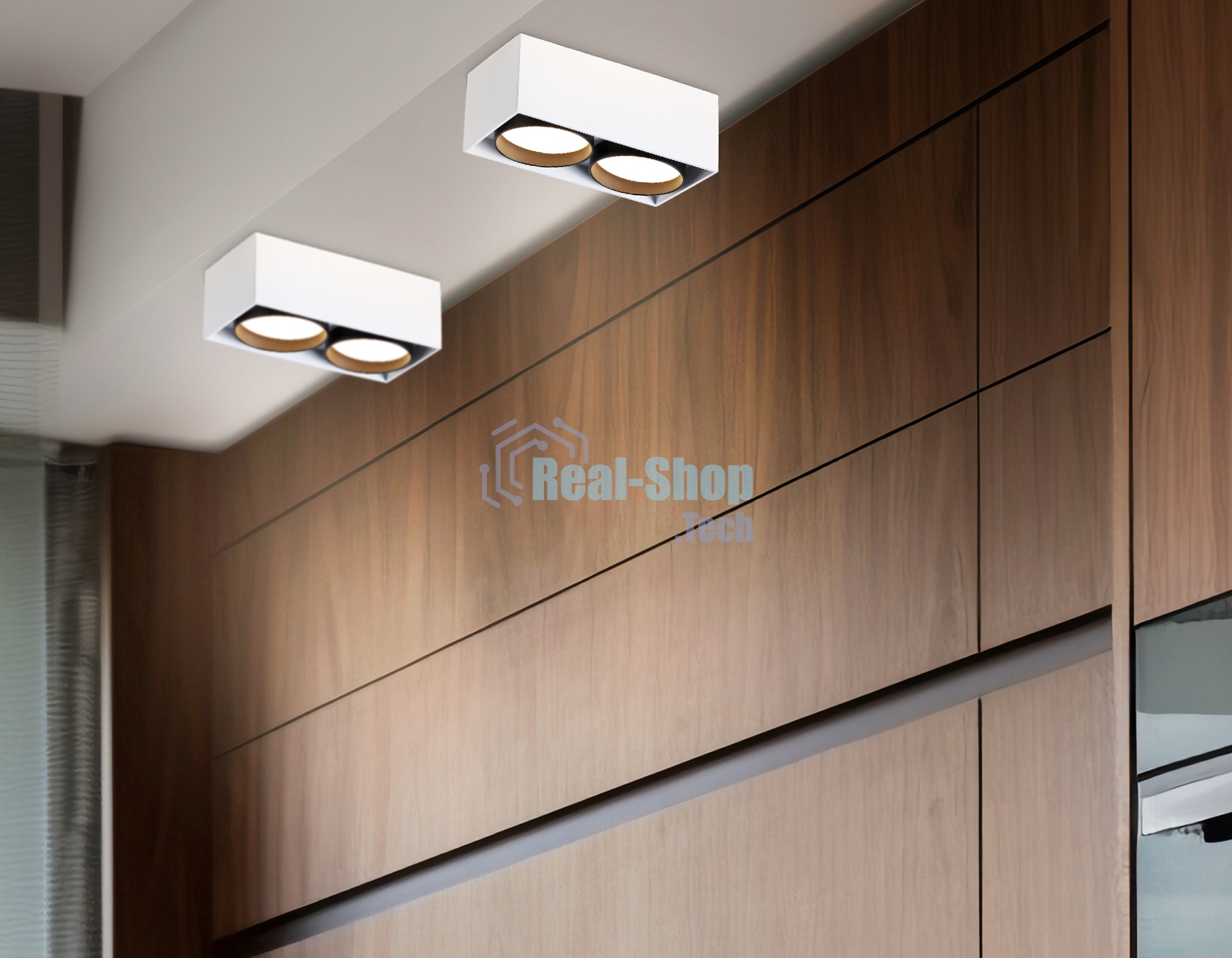 Светильник накладной TN70872/2 WH/BK белый/черный GX53/2 max 12W 185*92*62