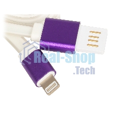 Кабель Gembird USB 2.0 Cablexpert AM/Lightning 8P, 1м, силиконовый шнур, разъемы фиолетовый металлик, пакет
