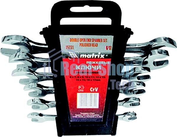 Набор рожковых ключей Matrix (6-22 мм) 8 шт.
