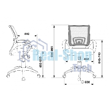 Кресло компьютерное Бюрократ CH-695N/DG/TW-11 спинка сетка серый TW-04, сиденье черный TW-11