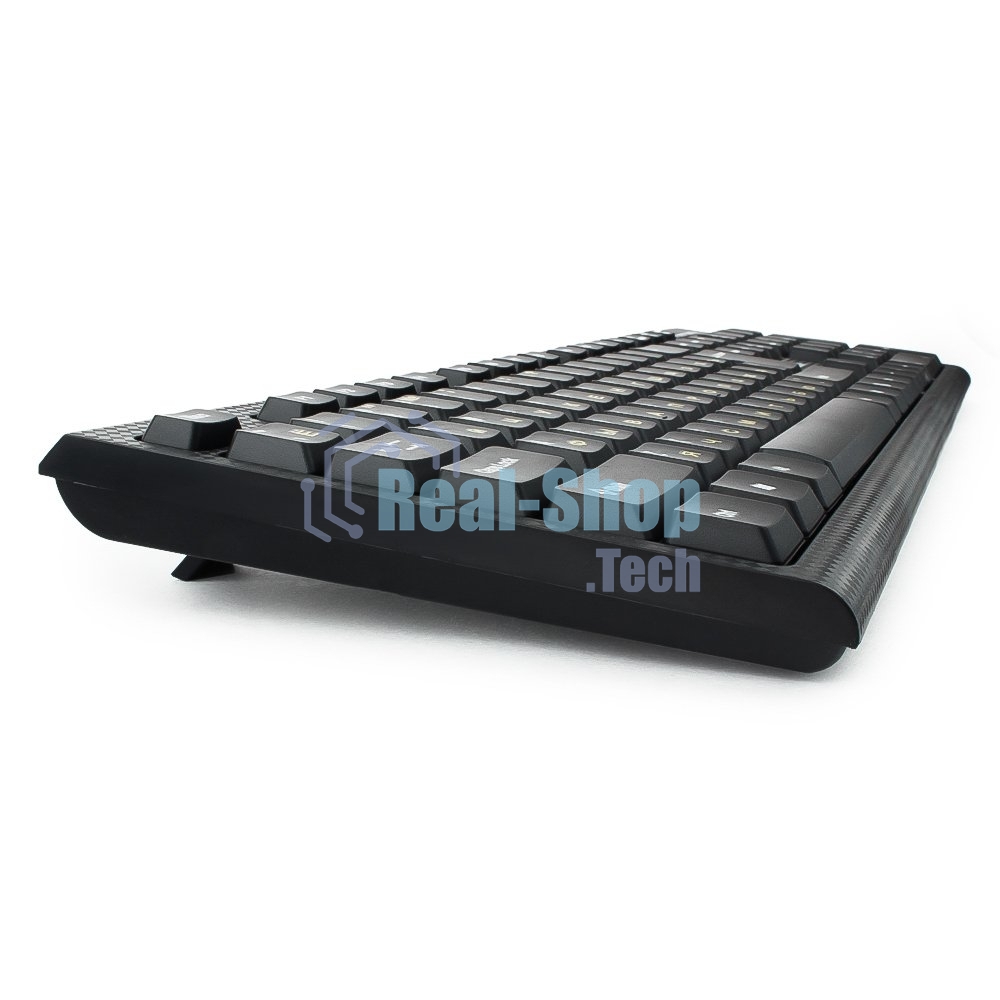 Клавиатура проводная Гарнизон GK-120, USB, черный, поверхность- карбон