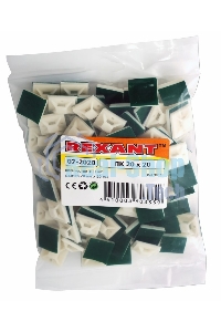 Площадка самоклеящаяся Rexant 20х20 мм, белая, упаковка 100 шт.