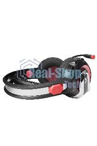 Гарнитура проводная игровая Crown CMGH-3000 черный/красный