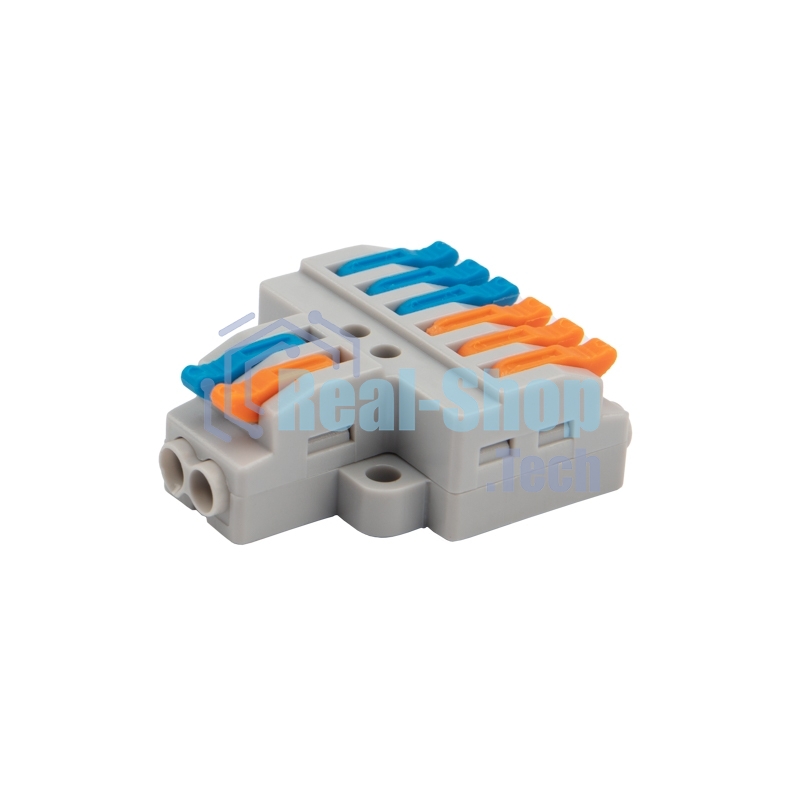 Клемма соединительная Rexant многоразовая быстрозажимная разветвительная, с монтажной площадкой (2х3) (50 шт./уп.)