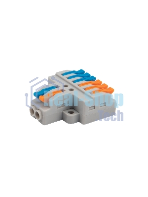 Клемма соединительная Rexant многоразовая быстрозажимная разветвительная, с монтажной площадкой (2х3) (50 шт./уп.)