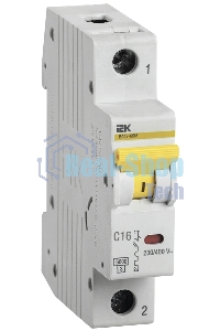 Выключатель автоматический однополюсный ВА47-60M 1Р 16А 6кА С MVA31-1-016-C IEK