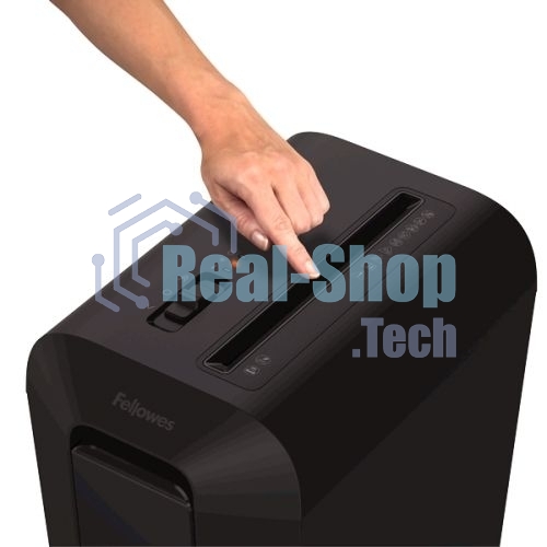 Шредер Fellowes PowerShred LX65 черный (секр.P-4)/перекрестный/10лист./22лтр./скрепки/скобы/пл.карты