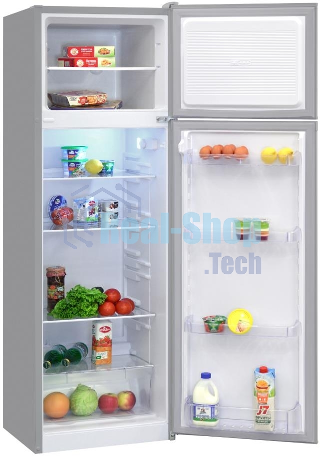 Холодильник Nordfrost NRT 144 132 серебристый двухкамерный 262/68 л морозилка сверху, капельная система