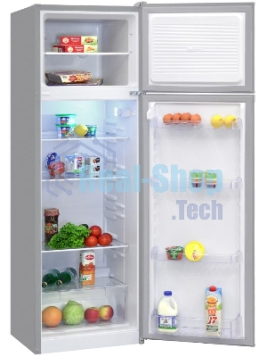 Холодильник Nordfrost NRT 144 132 серебристый двухкамерный 262/68 л морозилка сверху, капельная система