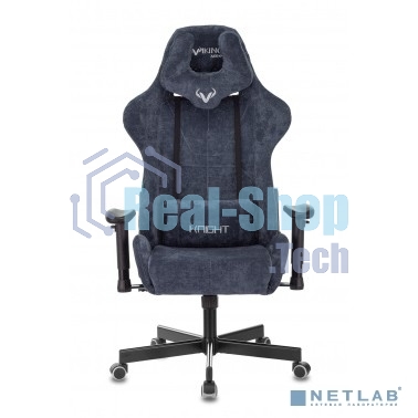 Кресло игровое Бюрократ VIKING KNIGHT LT27 FABRIC синий крестовина металл/пластик