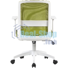 Кресло компьютерное Cactus CS-WMC333-GN салатовый, сиденье салатовый, сетка/ткань, низк.спин. крестов. пластик, пластик белый