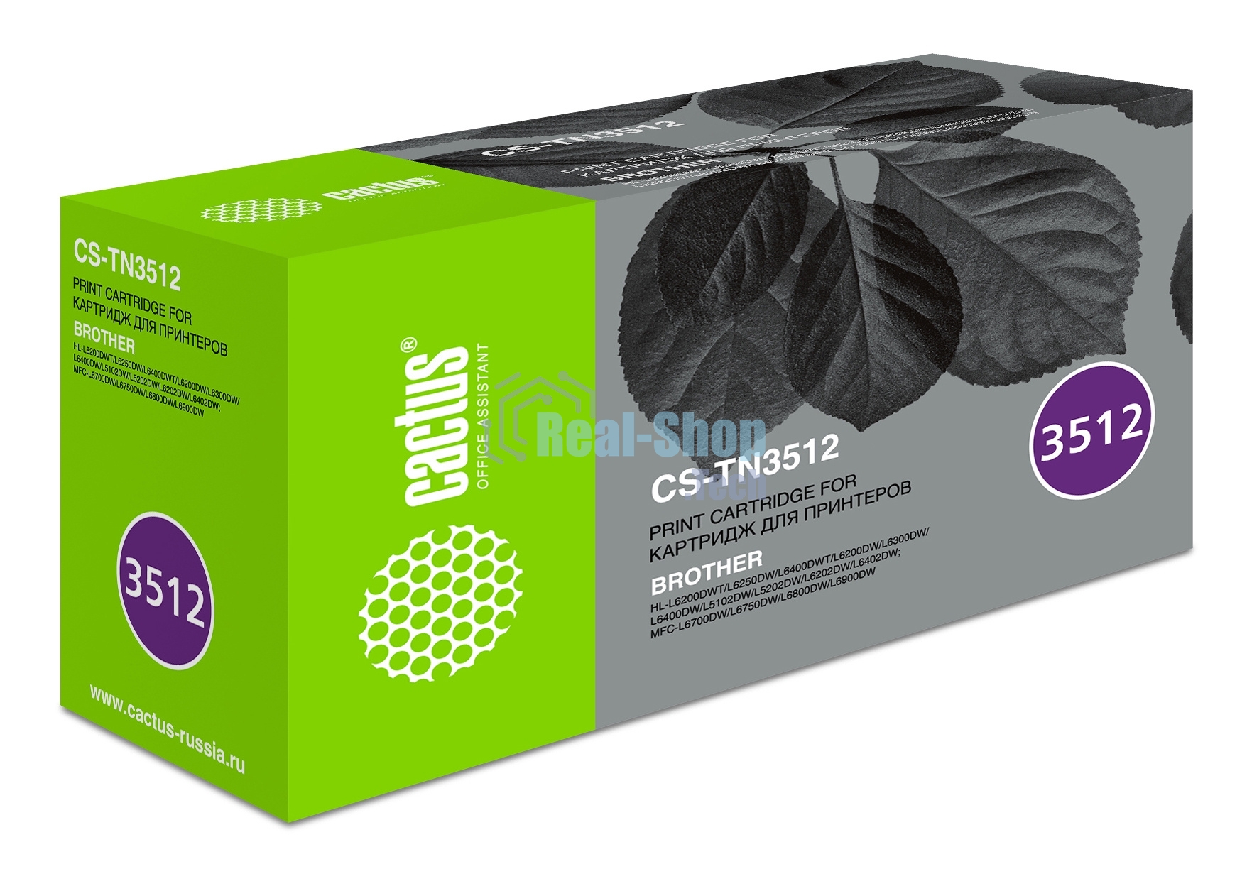 Картридж лазерный Cactus CS-TN3512 черный (12000 стр.) для Brother DCP L6600DWHL/L6250DNHL/L6300DWHL/L6400DWHL/L6400DWTMFC/L6800DWMFC/L6800DWTMFC/L6900DWMFC/L6900DWT