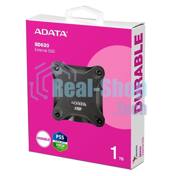 Внешний SSD ADATA SD620, 1TB, USB 3.2 Gen 2 Type-A, R/W 550/480, черный