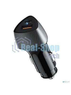 Автомобильное зарядное устройство c двумя портами Rexant (USB-A QC 3.0 + USB-C PD) cо световой индикацией, 20Вт, черное