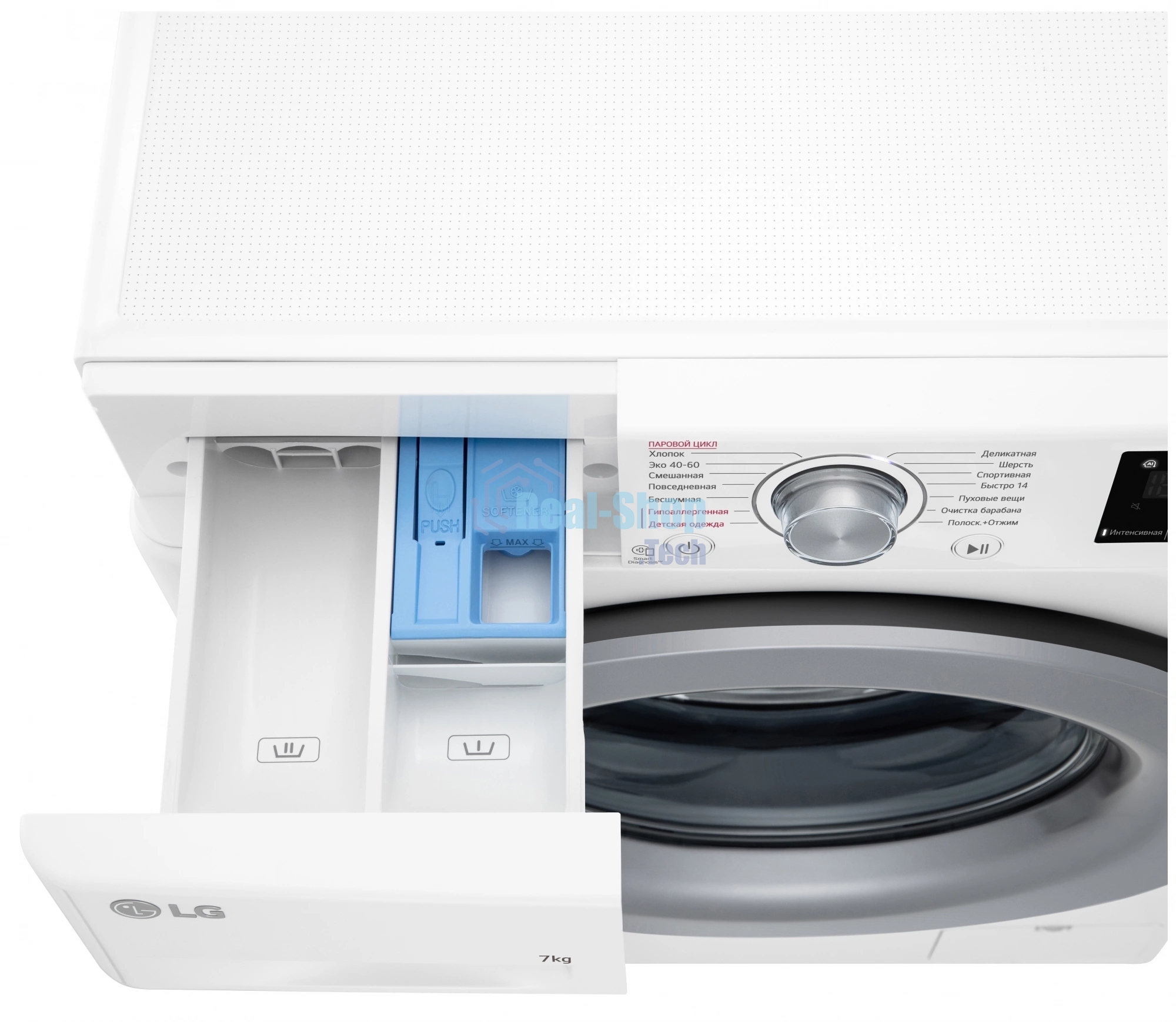 Стиральная машина LG F2V3HS4W белый, загрузка фронтальная 7 кг, 1200 об/мин., класс: A