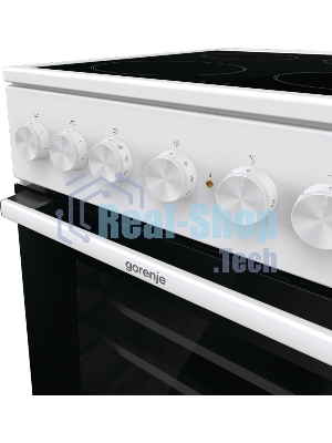 Плита электрическая Gorenje GEC5B41WG белый, конфорок 4 электрических, духовка 62 л, 50 см x 85 см x 59.4 см