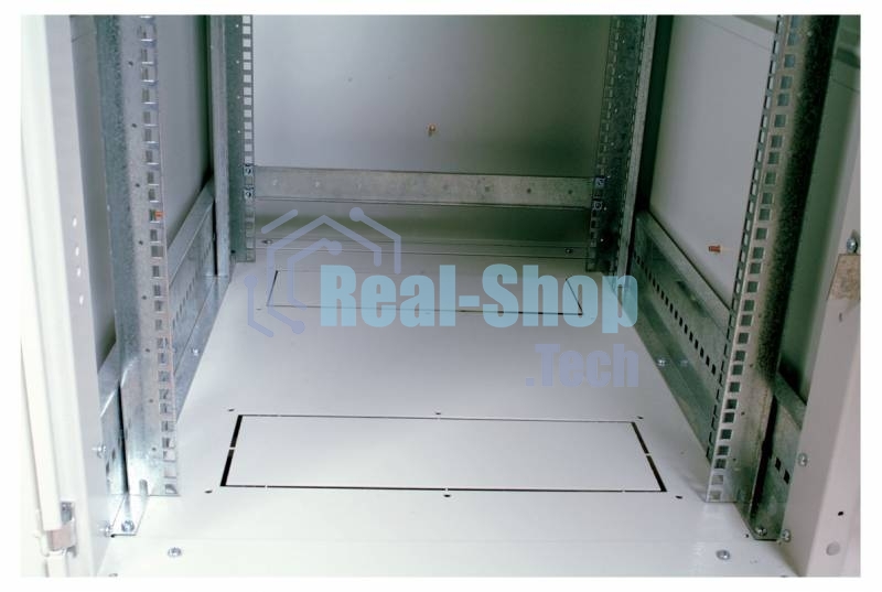 Шкаф коммутационный ЦМО ШТК-М-18.6.8-1ААА 18U 600x820 мм пер. дв. стекл задн. дв. стал. лист 2 бок. пан. направл. под закл. гайки 270 кг серый