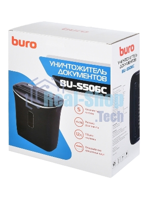 Шредер Buro Home BU-S506C (секр.P-4)/фрагменты/5лист./12лтр./пл.карты