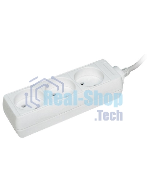 Удлинитель 3х1.5 м без заземл. 10А IP20 У3 2P ИЭК WYP10-06-03-01-N