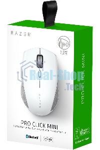 Мышь беспроводная Razer Pro Click Mini белый, 12000 dpi, радиоканал, Bluetooth, USB, кнопки - 7