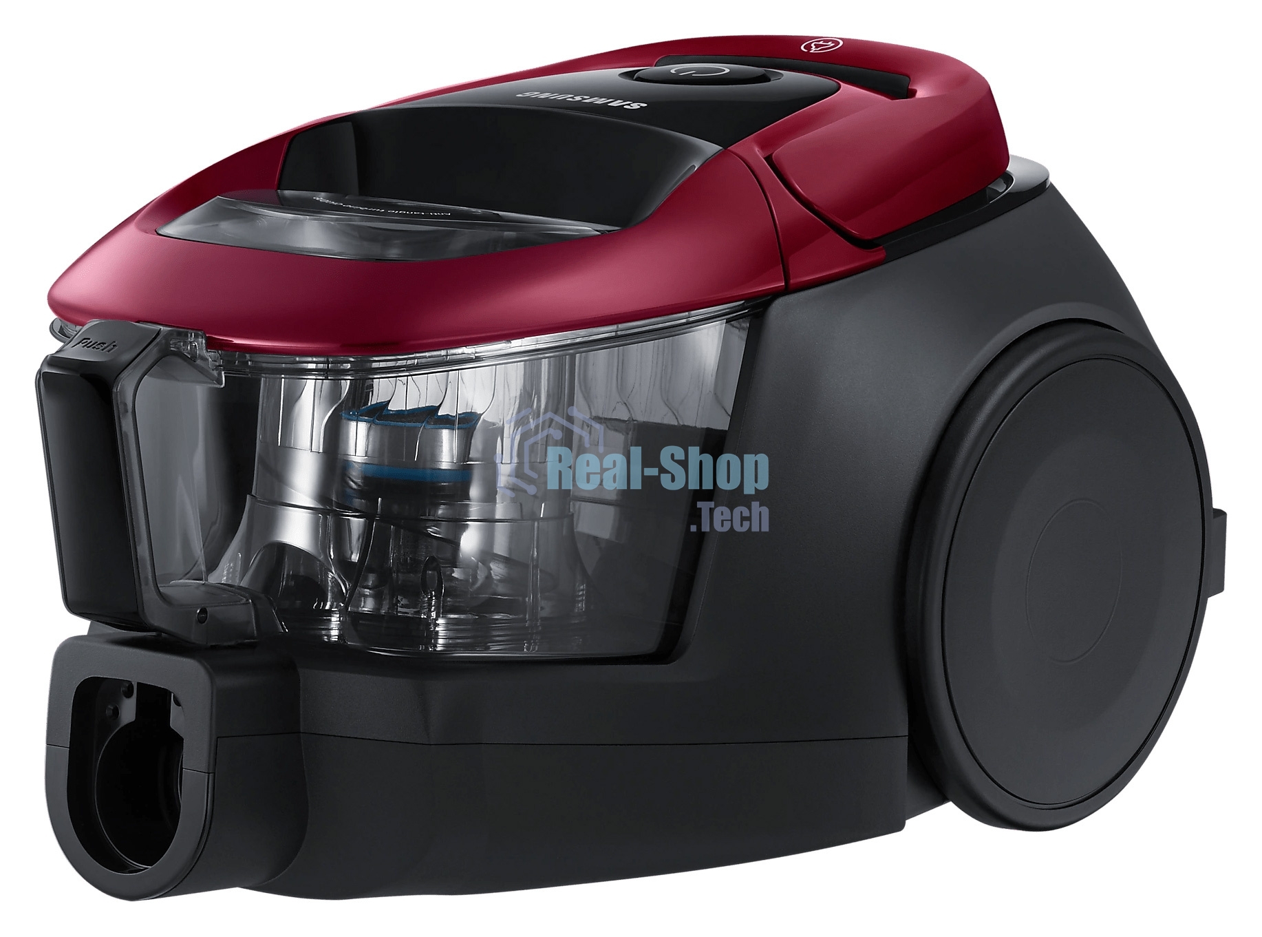 Пылесос Samsung VC18M31A0HP бордовый/черный, 380/1800 Вт, уборка сухая, пылесборник контейнер 2 л